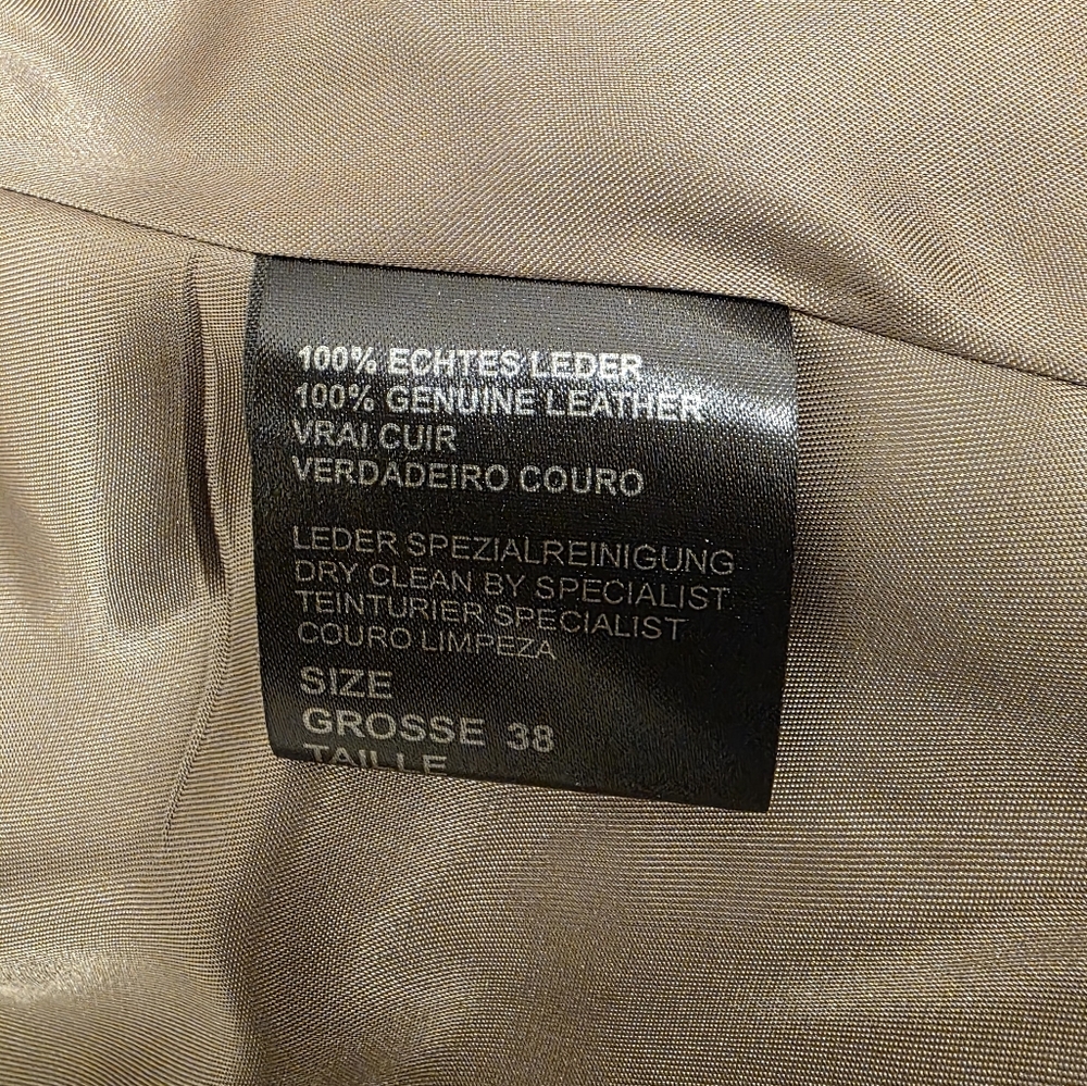 René Lezard Olive Green 💯Genuine Leather Jacket - Picture 11 of 12